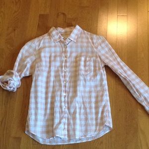 J. Crew gingham checked button down